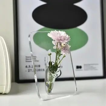 Vaso per Fiori in Acrilico Trasparente - Cornice Fotografica Rettangolare Moderna per la Casa