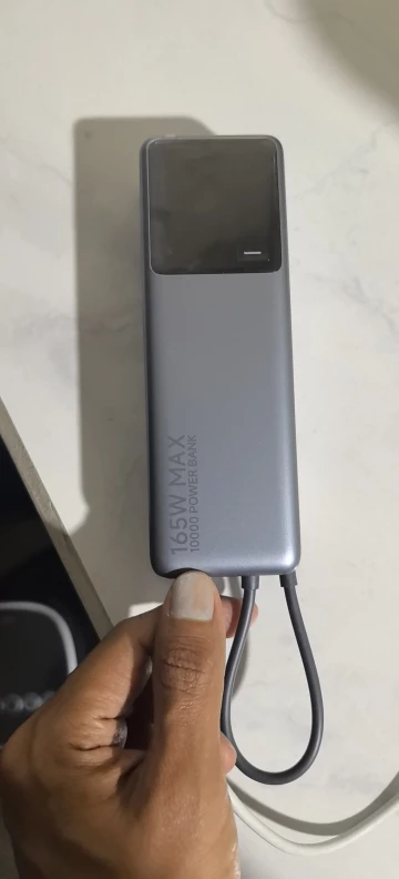 Xiaomi 165W Power Bank 10000 PB1165MI Integrated USB C Cable LED