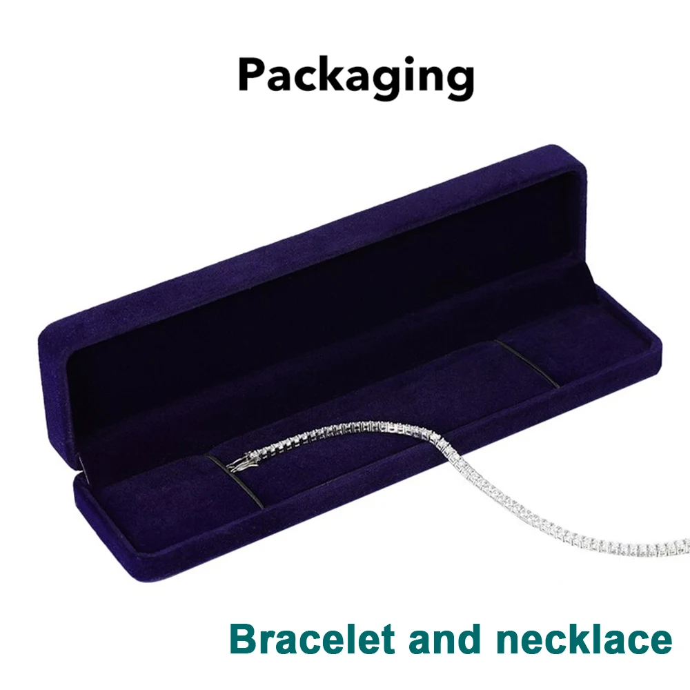 KNOBSPIN D Color Moissanite Tennis Necklace 925 Sterling Sliver Plated 18k Gold Necklace for Woman Man Hiphop Party Jewelry 6