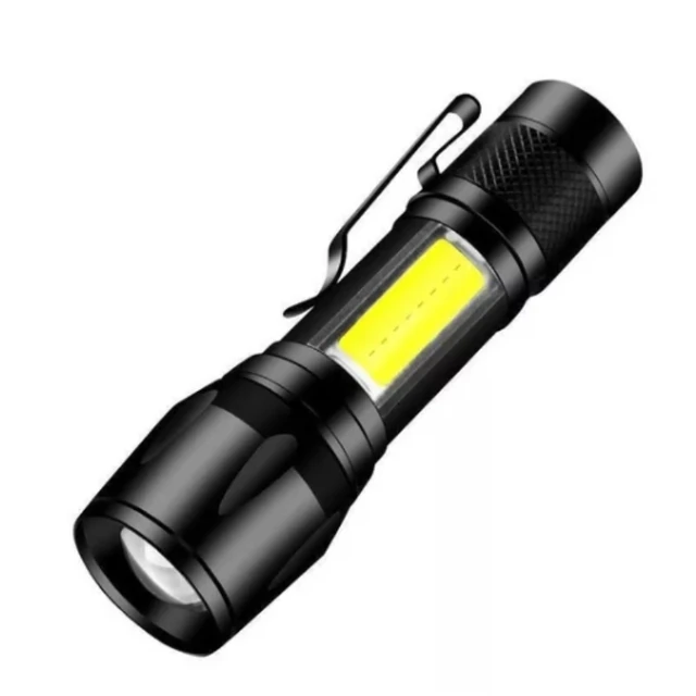 Mini Lanterna Tática Potente Led Recarregavel Com Clipes