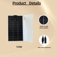 Panneaux solaires monocristallins flexibles 250W 18V (125W*2) pour balcon, modules photovoltaïques pour caravanes, camping, bateaux et toitures 6