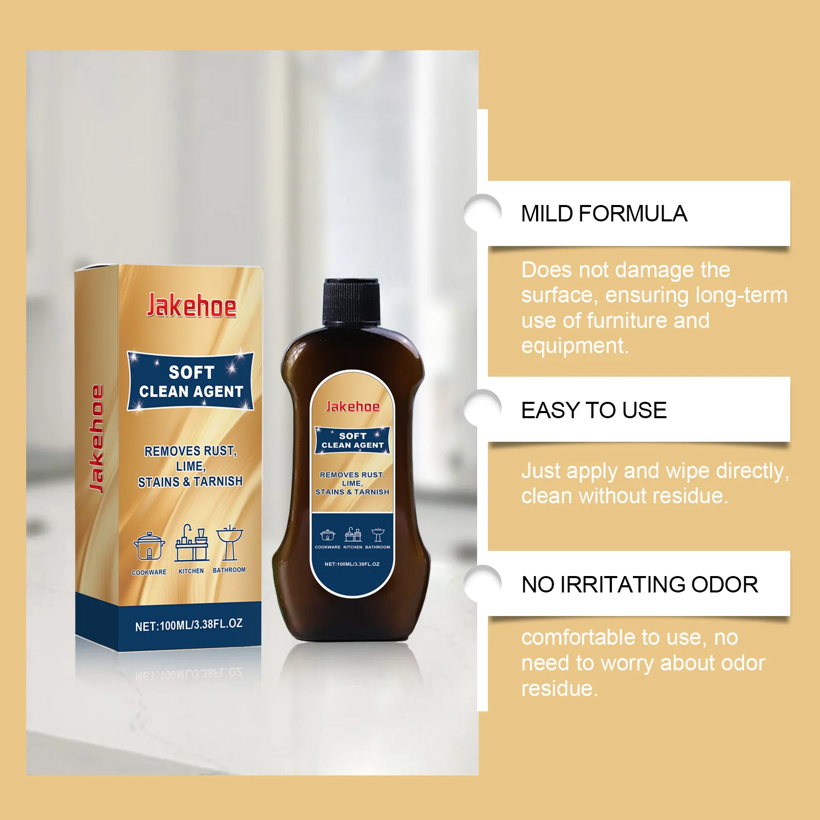 Heavy Duty Oil Cleaning Agent for Kitchen Bathroom