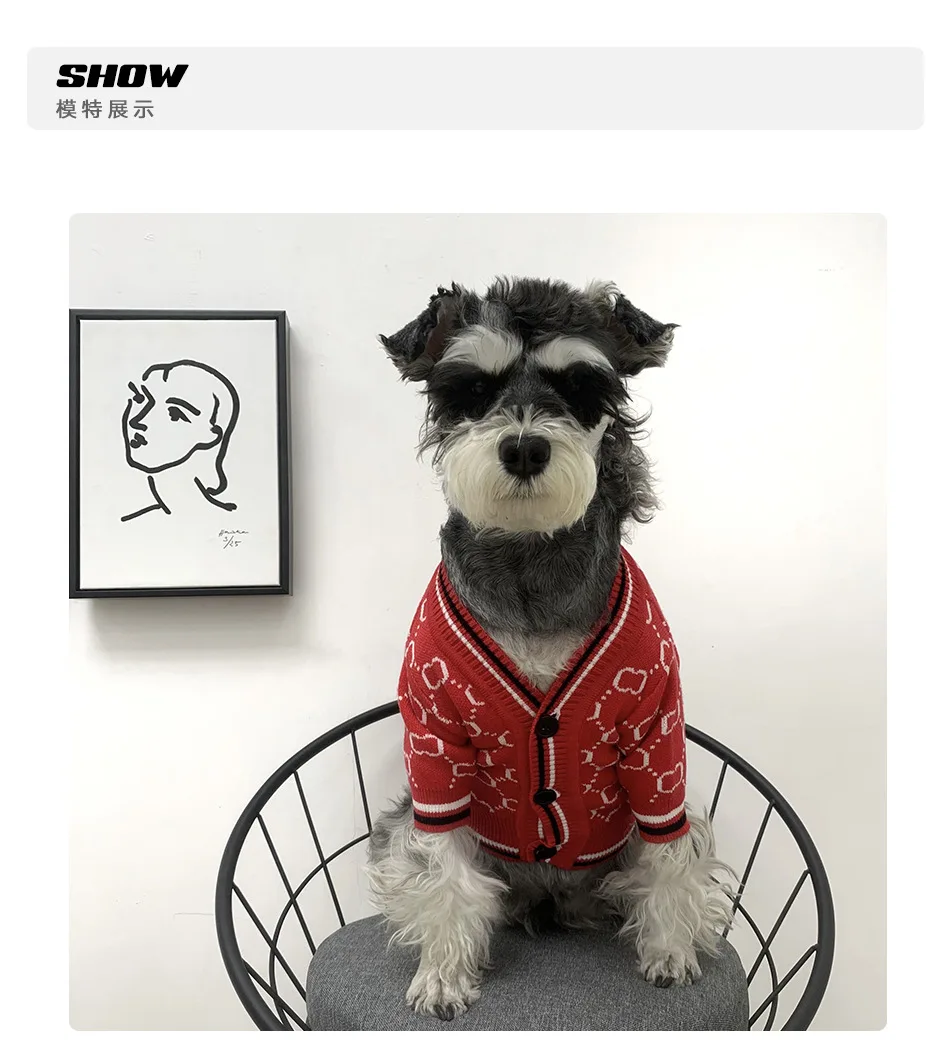 

7/Pet Trendy Knitted Sweaters Autumn and Winter Warm Clothes Small and Medium-sized Dogs Chihuahua Bulldog Schnauzer Cat Clothes