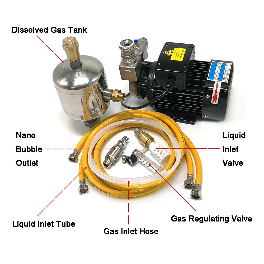 

Gas Liquid Mixing Nano Bubble Generator for Eliminating Odors Bacteria Contaminants Micro-organisms and Destroys Algae Toxins