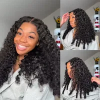 Perruque Invisible HD 360 Full Lace, Densité 250, Pré-coupée, Perruque Frontale 360 Lace, Cheveux Humains Bouclés Birmans, Bande Invisible, Sans Colle 3