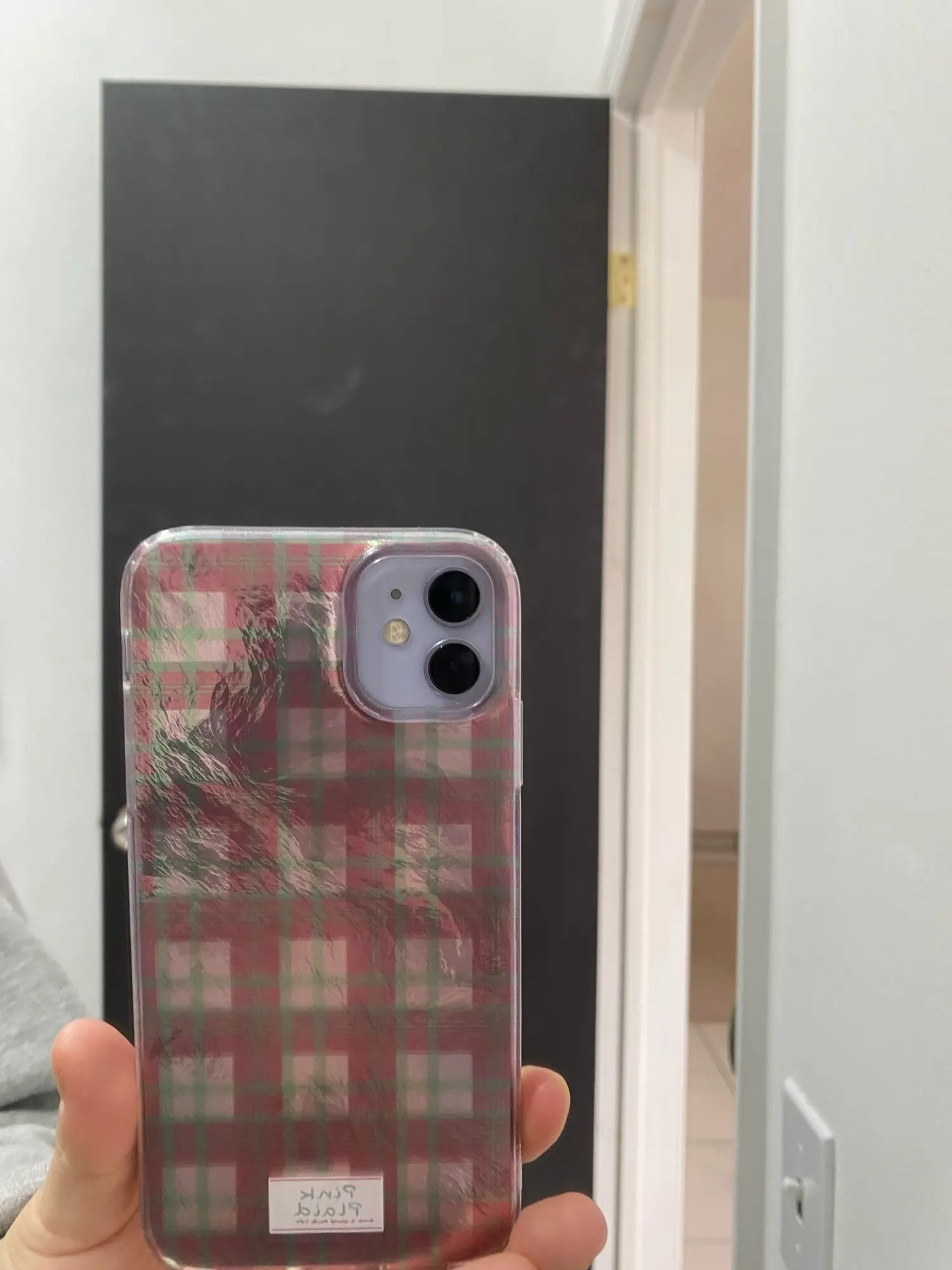 Retro Grid iPhone Case, customer photo