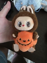 ラブブ ハロウィン パンプキン ぬいぐるみ ラブブ-ハロウィンパンプキンペンダントクロス、ハッピー