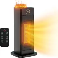 Энергосберегающий нагреватель с керамическим вентилятором мощностью 2000 Вт со светодиодной подсветкой пламени увлажнителя, тихий, скорость нагрева 2S, 4 режима