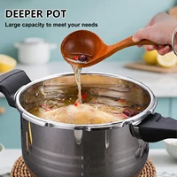 Casserole à pression en acier inoxydable de 5 L avec indicateur de pression et dispositifs de sécurité pour cuisinière à gaz et à induction 2