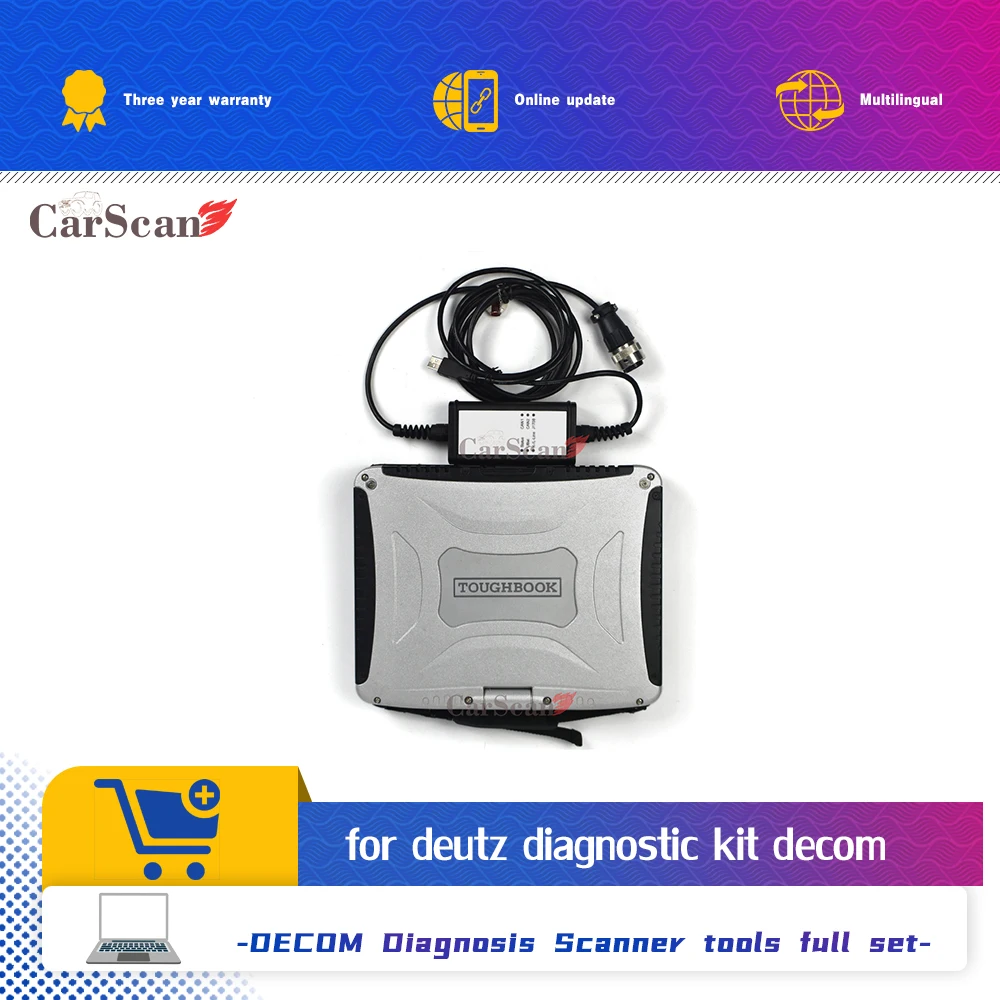 

For DEUTZ DECOM Diagnostic Tool For Deutz Serdia instead HSlight II interface +Thoughbook CF19 Laptop