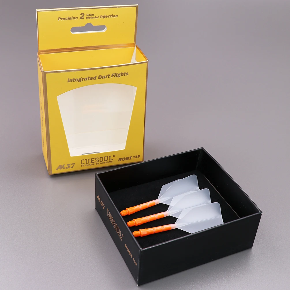 

CUESOUL 929 New Launch ROST T19 Integrated Dart Shaft and Flights Big Wing Shape,Set of 3-Ice