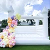 13ft PVC Commercial Grade White Bounce House Jumping Wedding Bouncy Castle For Birthday Party In Backyard With Air Blower 1