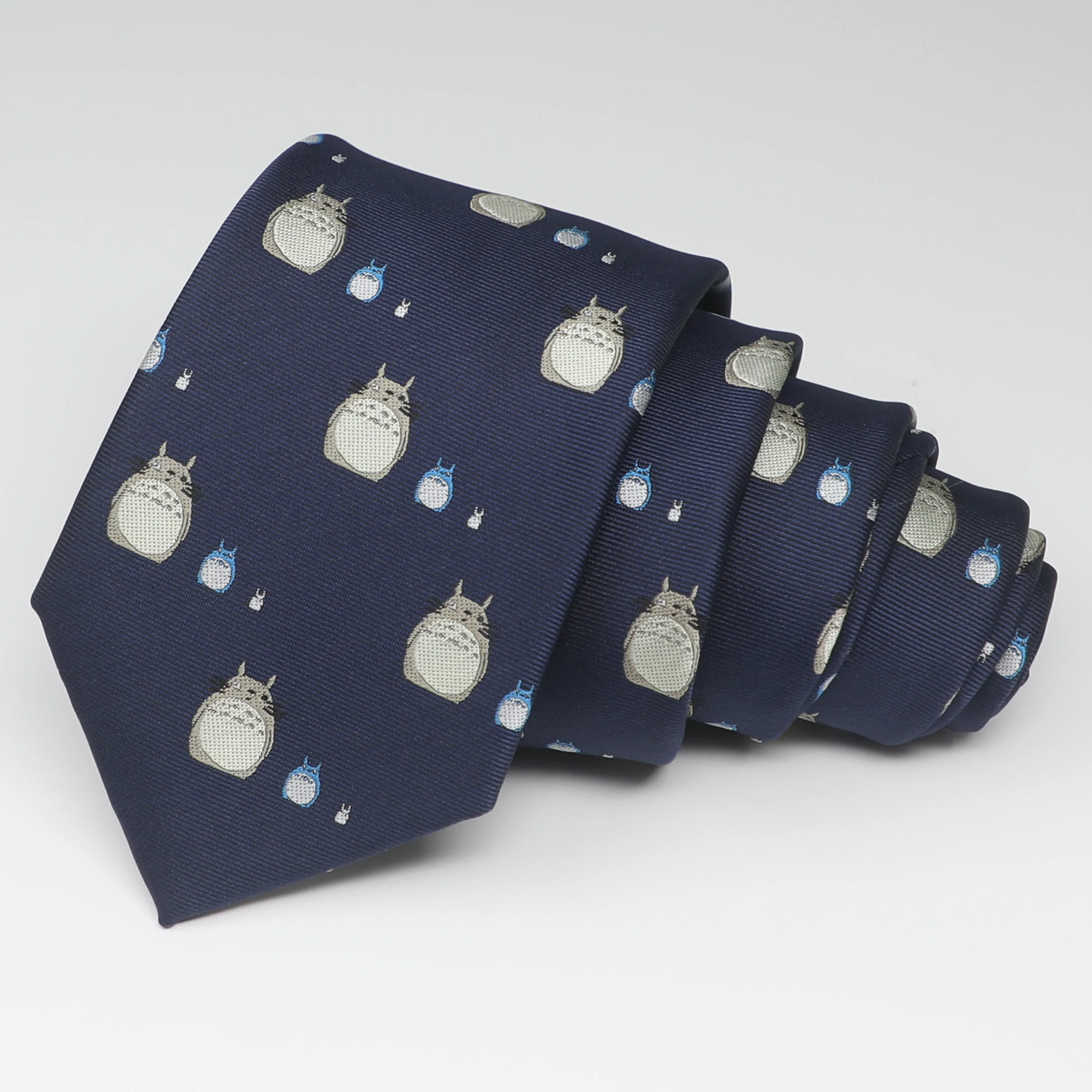 Comic Anime Movie Character Manga Theme Animal Pattern Tie Men Necktie