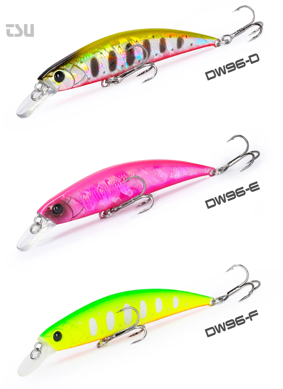 TSURINOYA 80S 12g Sinking Minnow Angelköder DW96 8cm Große Forelle Hecht Rockfish Harter Köder Jerkbait Süßwasser Salzwasser Wobbler – Detail 15