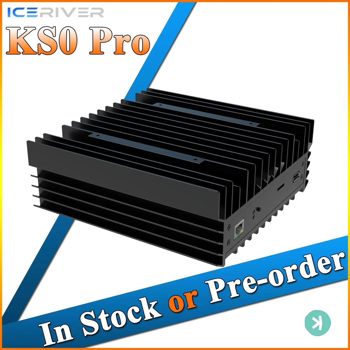 BUY 아이스리버 KS0 프로 KAS 채굴기, PSU Kaspa Asic 포함, 20 GET 12, 24 시간 무료 배송,  200Gh/S 100W, 신제품-Freehip.co.kr