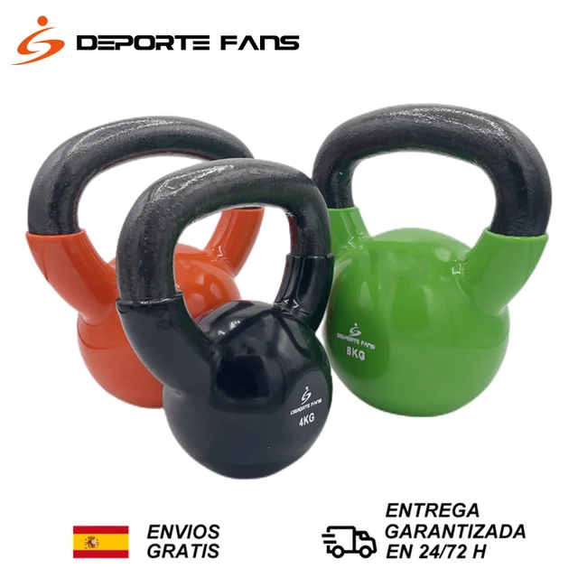 Deporte Fans Kettlebell,pesa Rusa De Hierro Fundido Con Revestimiento De  Neopreno, Pesa Rusa De Fitness - Guantes De Levantamiento De Pesas -  AliExpress