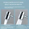 1pc 1080° Swivel Faucet Extender Universal Splashproof Dual Spray Modes Rust-proof Bathroom Sink Accessories with Adapter 2