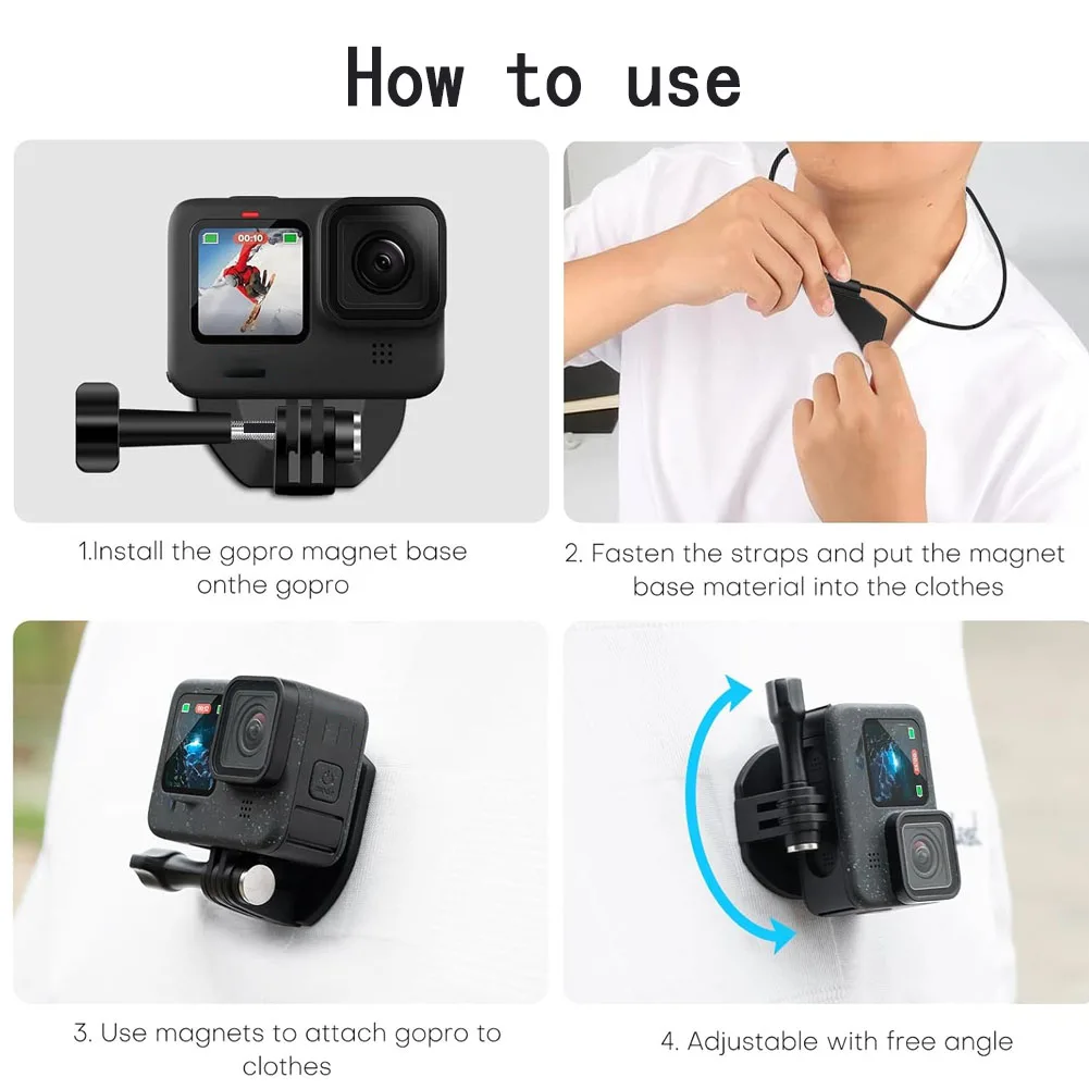 Magnetic Neck and Chest Strap Mount Bracket