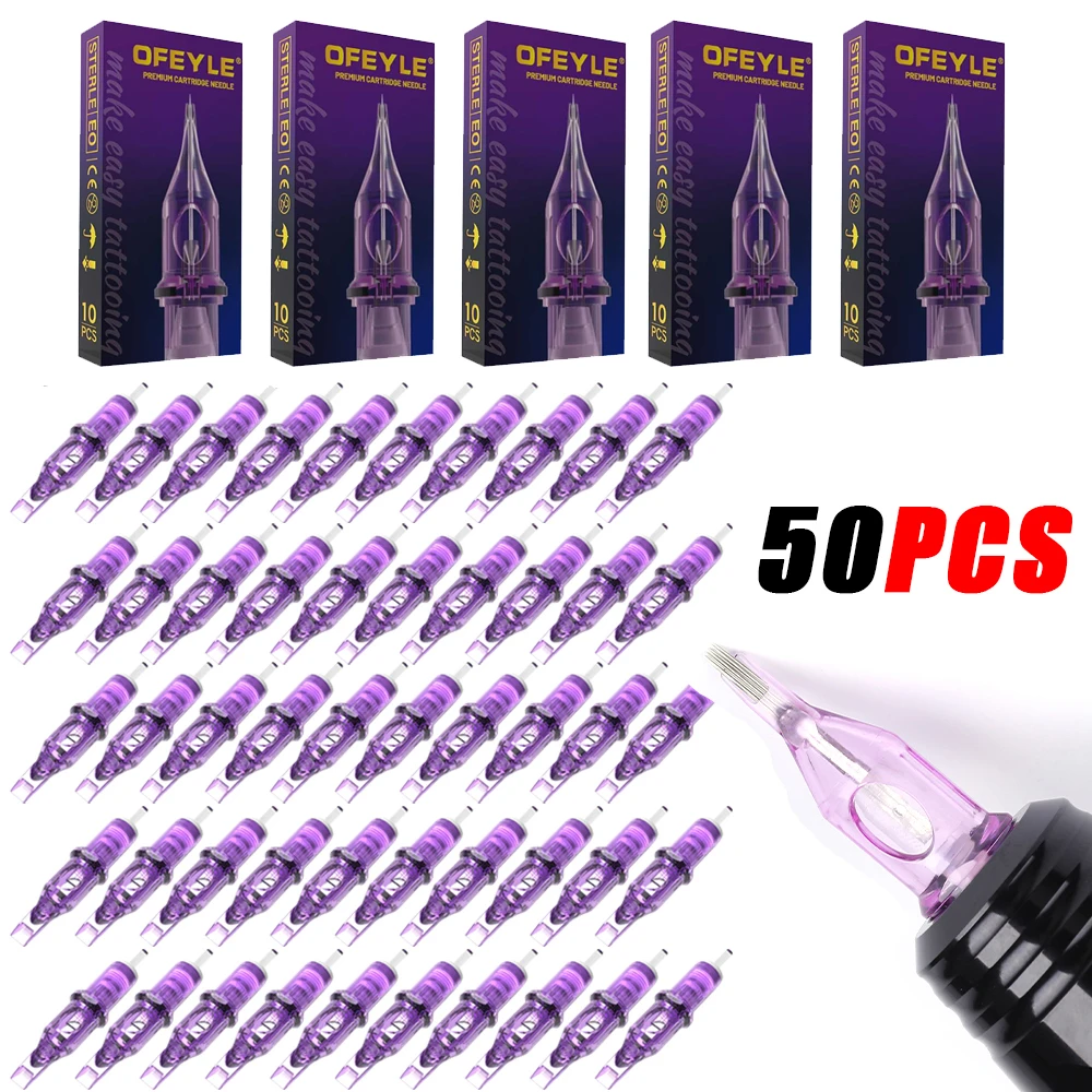 Tattoo Cartridge Needles 50/20/10PCS Individual Package Professional Permanent Makeup Sterile Tattoo Needle For Machine