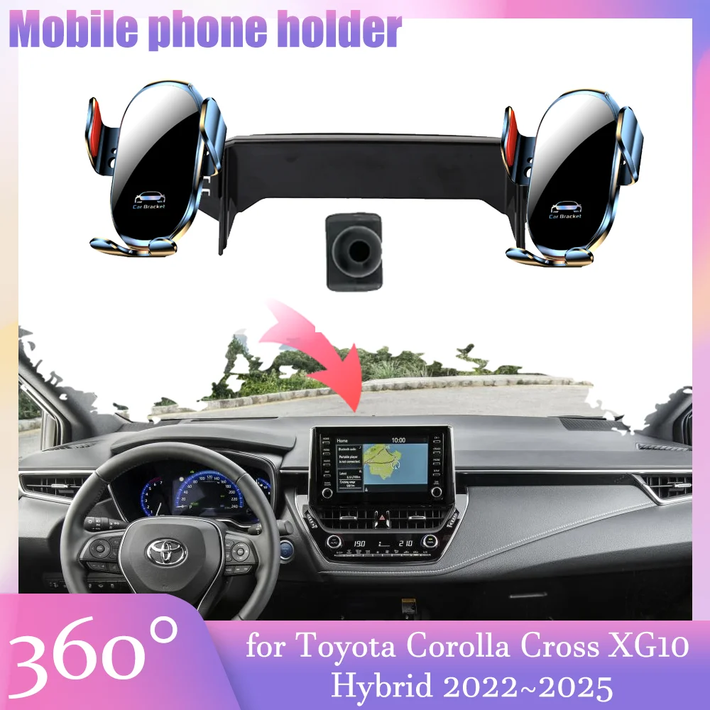 Toyota Corolla Cross XG10 하이브리드 용 자동차 휴대 전화 홀더 2022  2025 GPS 에어 벤트 셀 클립 스탠드 지원 액세서리 iPhone