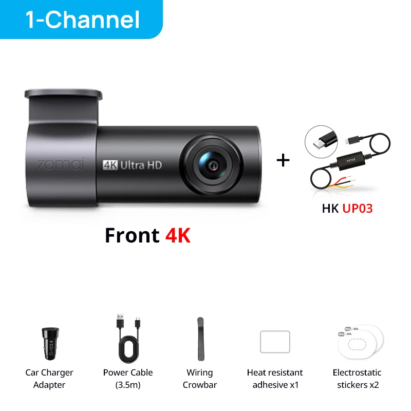 70mai M310 Plus 4K Dash Cam WDR Voice Control 24H Parking Mode DVR