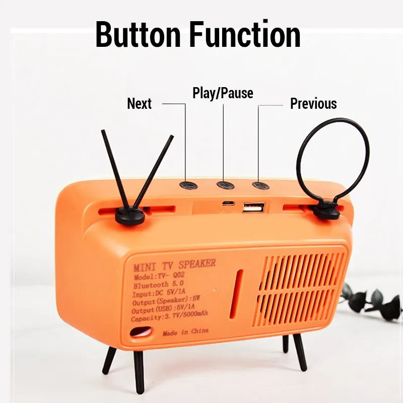 Bluetooth-Compatible For iPhone 6.4-6.7 Inch Retro TV Mobile Phone Holder Stand Pphone Bracket Speaker Portable Bluetooth Audio