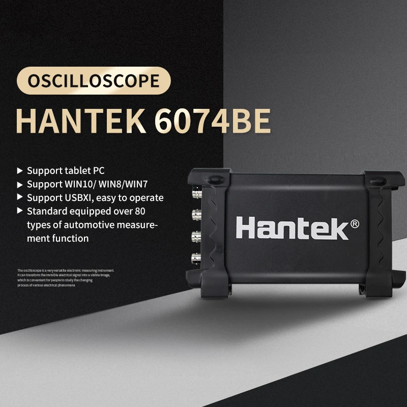 Осциллограф Hantek 6074BE Digital Storage osciloscópio PC USB Portable Oscilloscopes 4 Channels 70MHz bandwidths Support WIN10