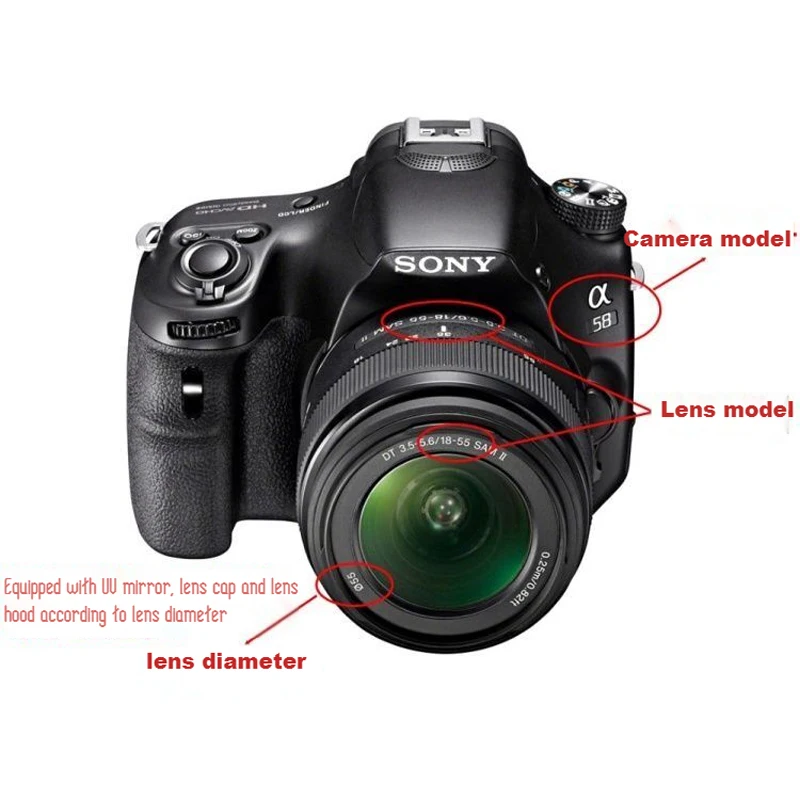 Multi-Size Front Lens Cap Cover for DSLR Camera Protection