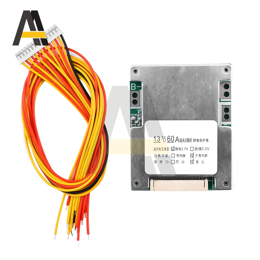 

13S 10S 36V 48V Lithium Battery Protection Module 60A split port BMS Board for ternary battery lithium cobalate battery Electric