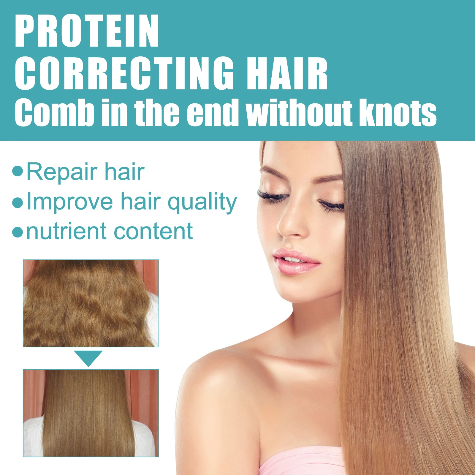 EELHOE Hair Straightening Mousse Nourishing Hair Repiar Damaged Hair Smoothing Reduce Spilt Ends Mild Hair Straight Mousse