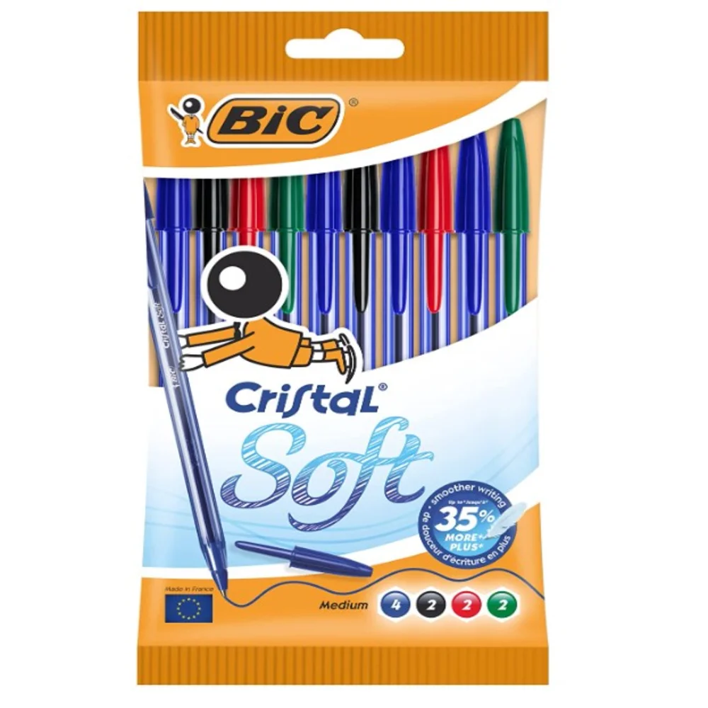 Bolígrafo BIC Cristal Soft Punta Media (Tinta Verde)