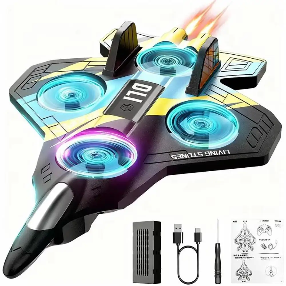 DLI-09 Airplane RC Glider Foam EPP Acrobatic 360 Combat Jet With Light Remote Control Toy For Children