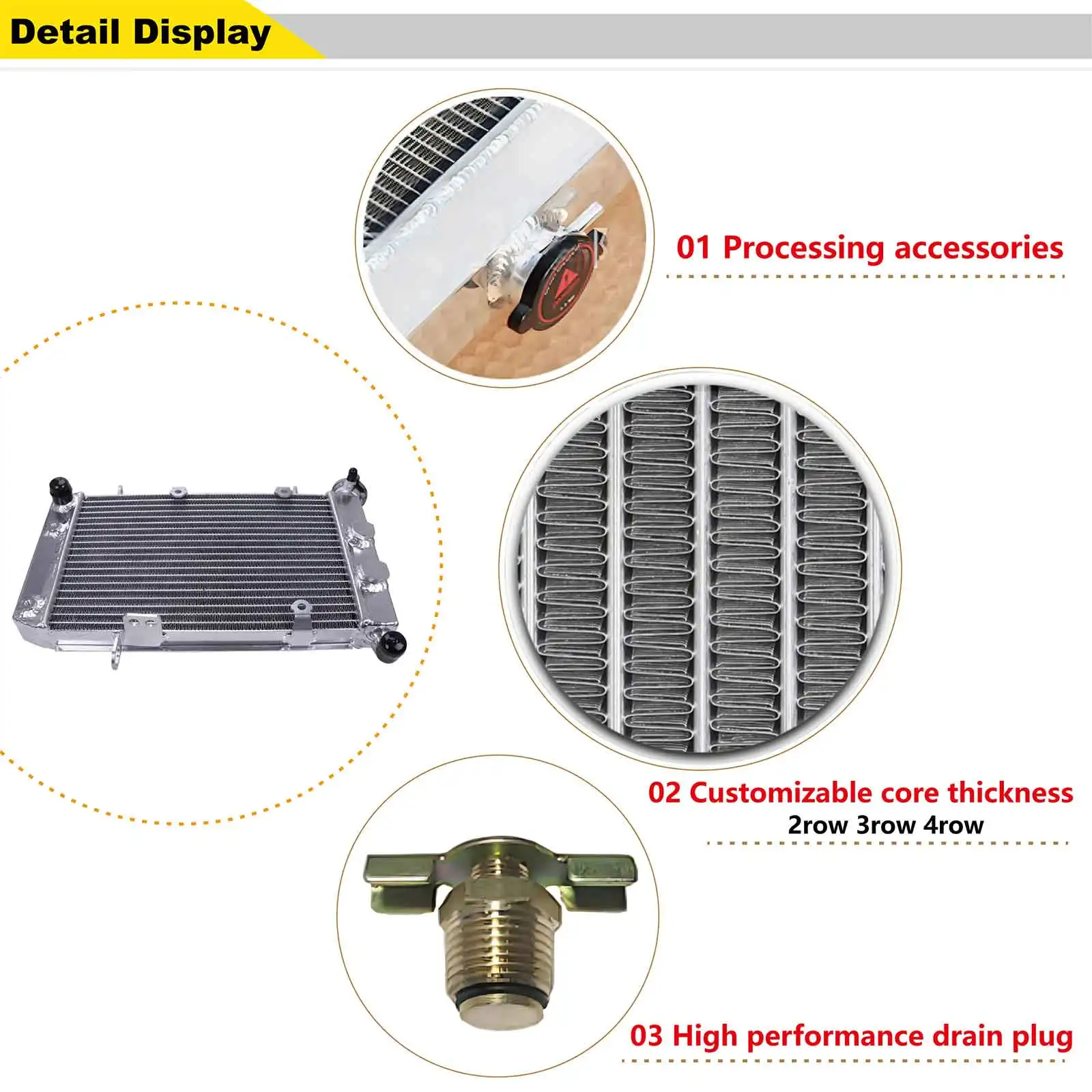 Radiatore Moto Radiatore In Alluminio Completo Per SUZUKI LT-Z400 - Foto 13
