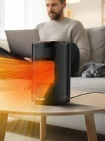 Портативный керамический обогреватель PTC мощностью 1200 Вт, 80 °   Осциллирующий настольный тепловентилятор, быстрый тихий обогрев 1s для спальни, офиса, использования в помещении