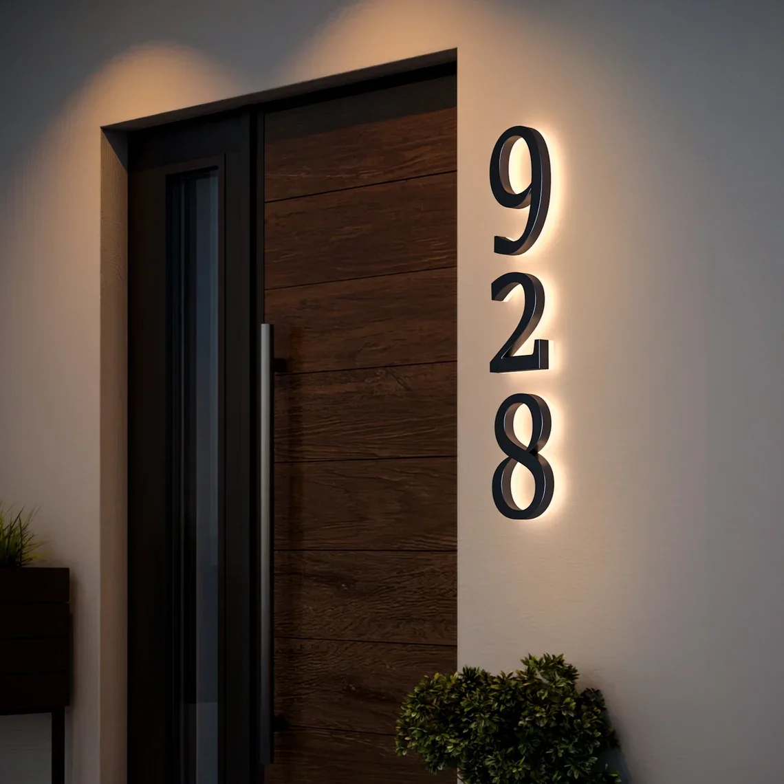 Illuminated Address Number Signs LED Metal 3D Backlit House Numbers Modern Homes Perfect Hotels Resort door address sign,metal house plates,sign display