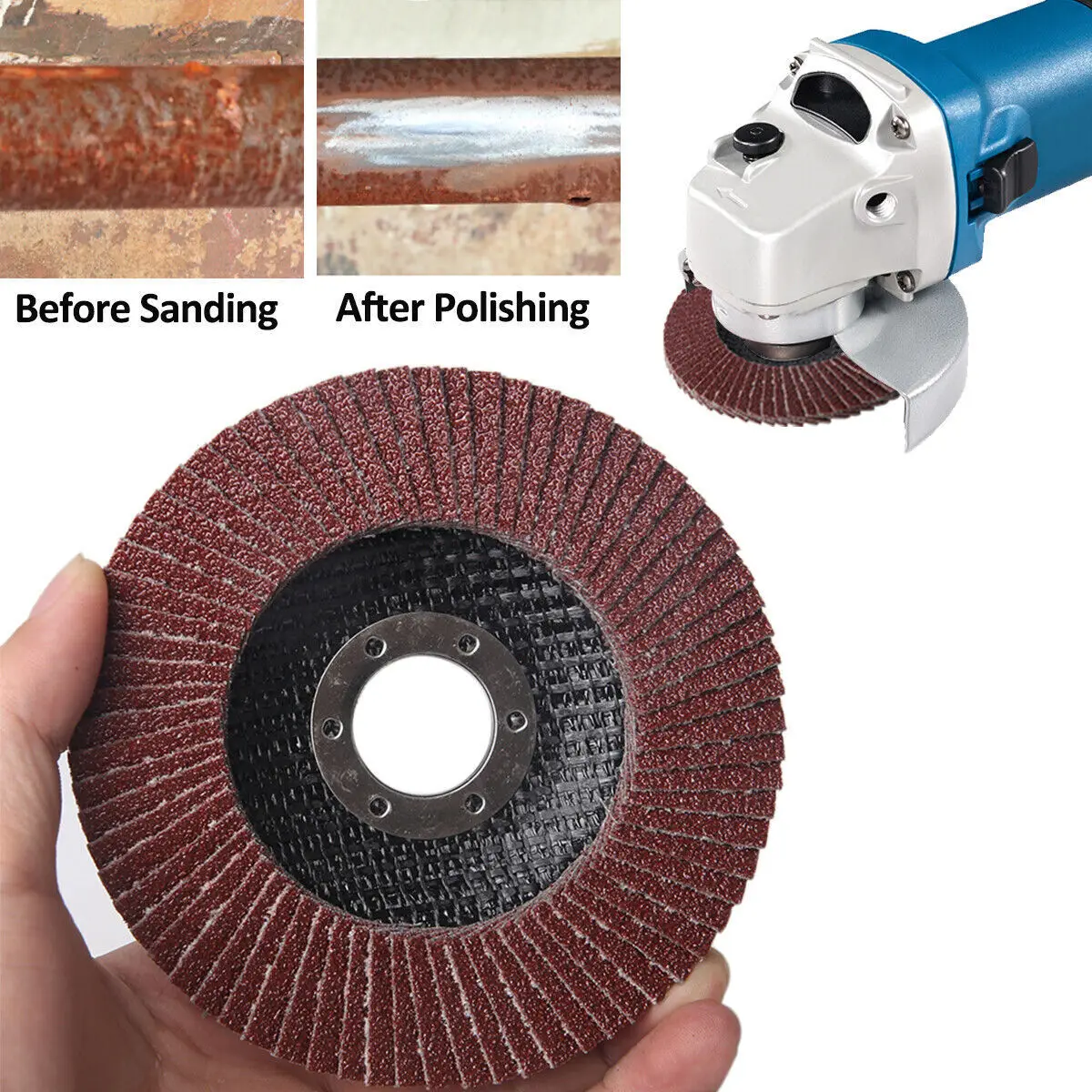 NEW 15PCS FLAP DISCS 115mm SANDING GRIT GRINDING WHEELS 60 Grit Angle Grinder New Arrival Fast Shipping UK
