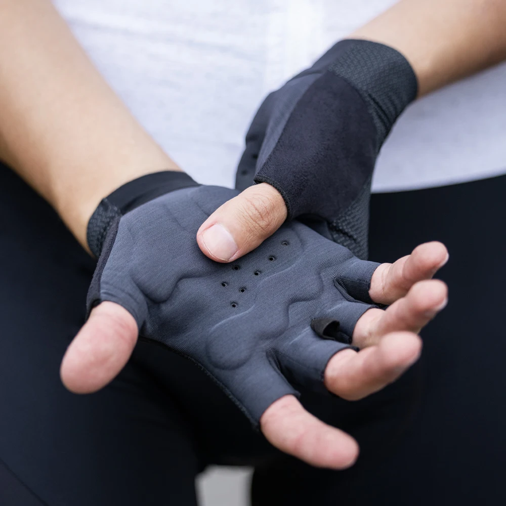 Santic Cycling Gloves Summer Outdoor Bicycle MTB Half Finger Gloves Anti-friction Breathable Finger Protective Cover Universal