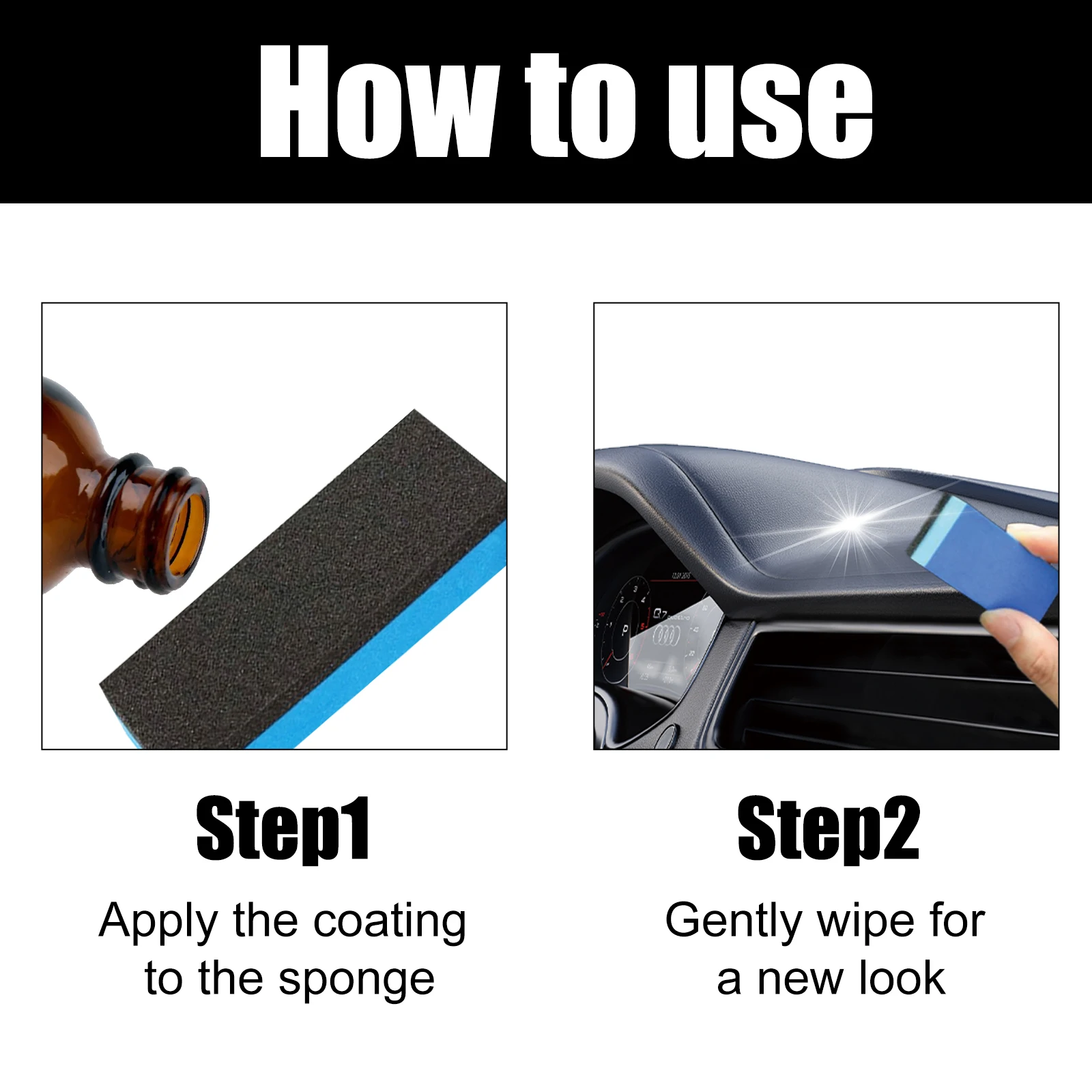 Quick 30ml Crystal Car Coating Liquid Restoring Interior Car Seat Protective Dustproof Maintainence Plastic Restorer Agent Set