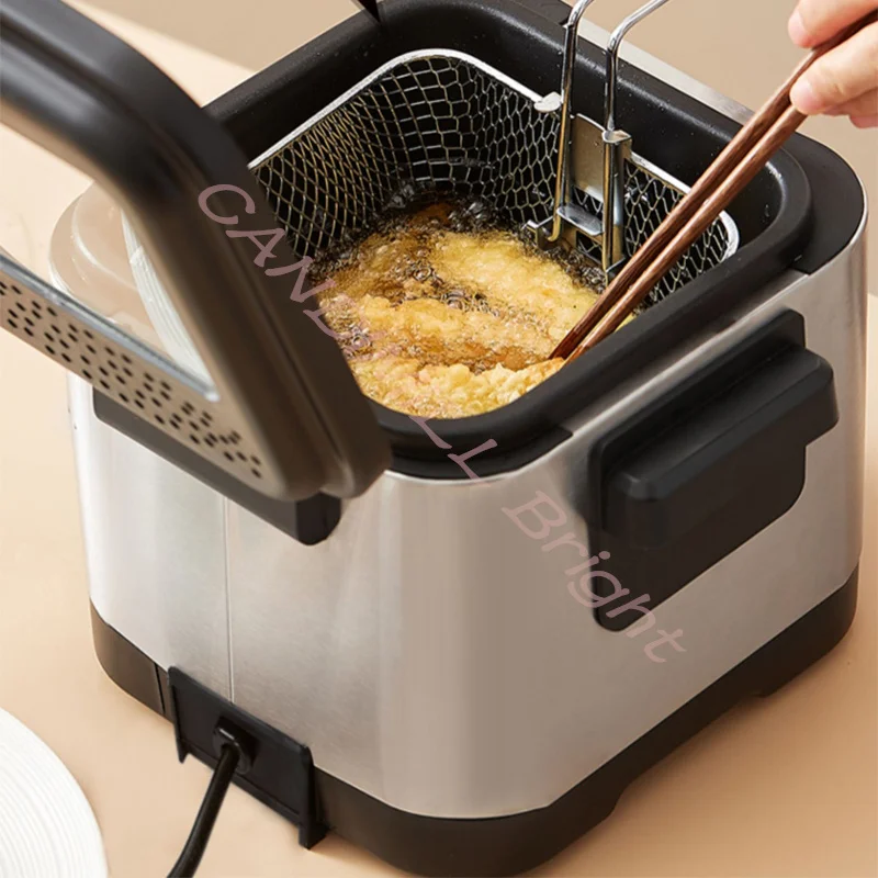 Tempura Deep Fryer Fried Chicken Legs French Fries Household Electric Deep Fryer Provincial Controlled Temperature Oven