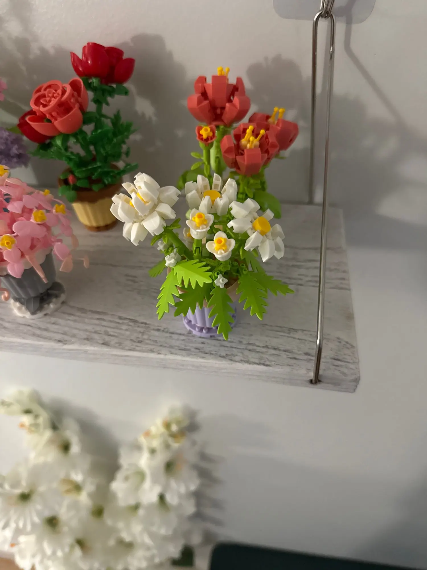 1PC Mini Succulent Flower Pot Building Blocks Simulation Flower Assembling Brick Model Kids Toys photo review