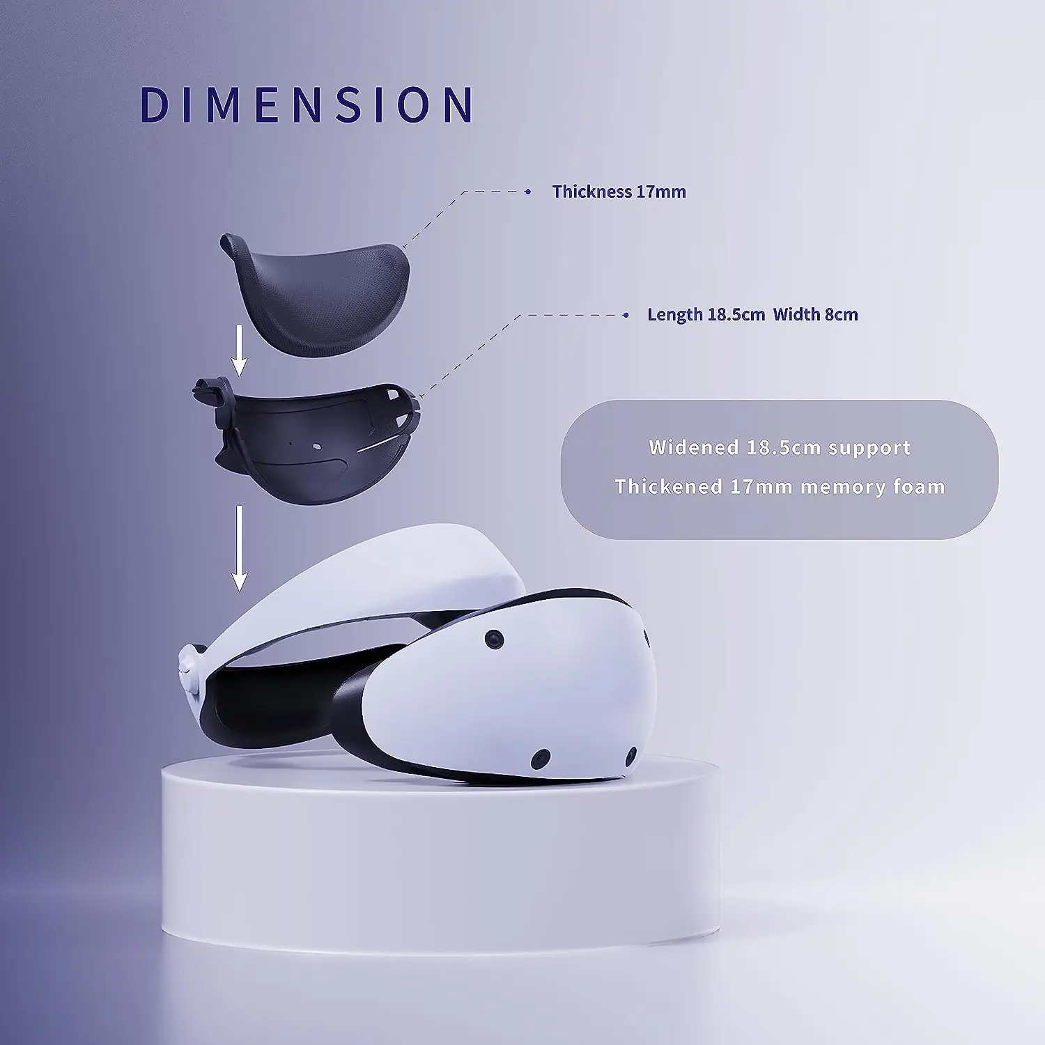 APEXINNO Comfortable Headband Foam Cushion for PSVR2 and PS5 VR