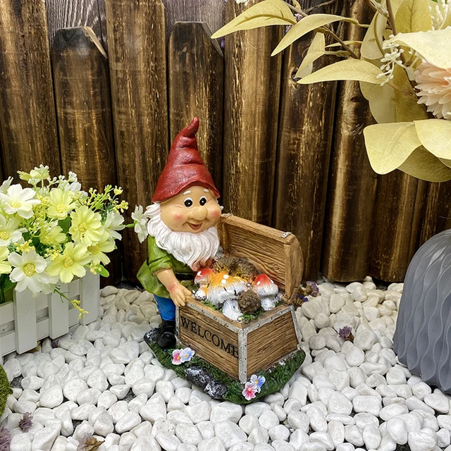 Statues de gnomes nains en résine, statue de champignon, ornement de  jardin, Pot de fleur, ornement de paysage, Figurine d'extérieur - AliExpress