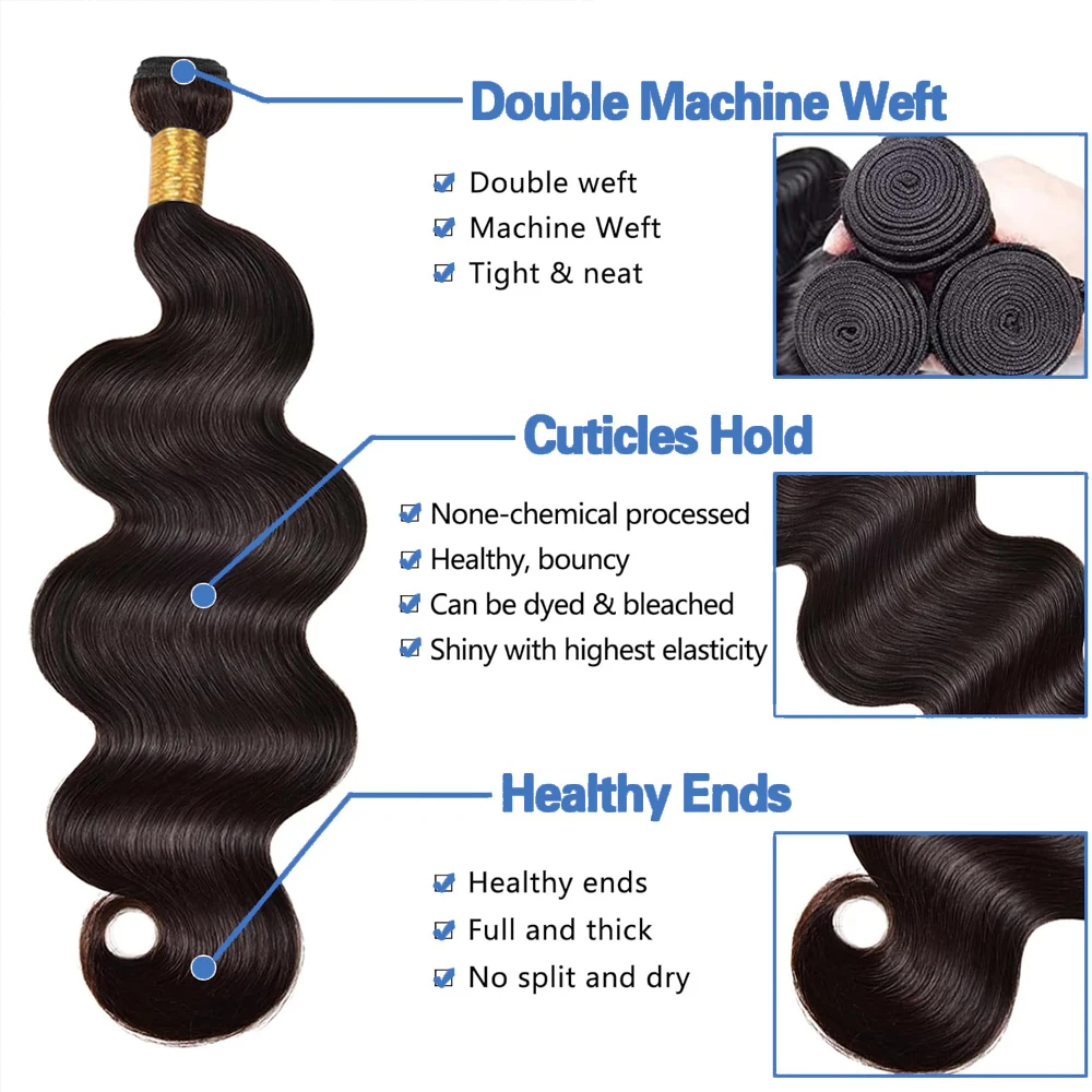 Body Wave Human Hair Bundles 30 32 Inch Brazilian Hair Weave Bundles Water Wave Bundle Remy Extensions 1 3 4