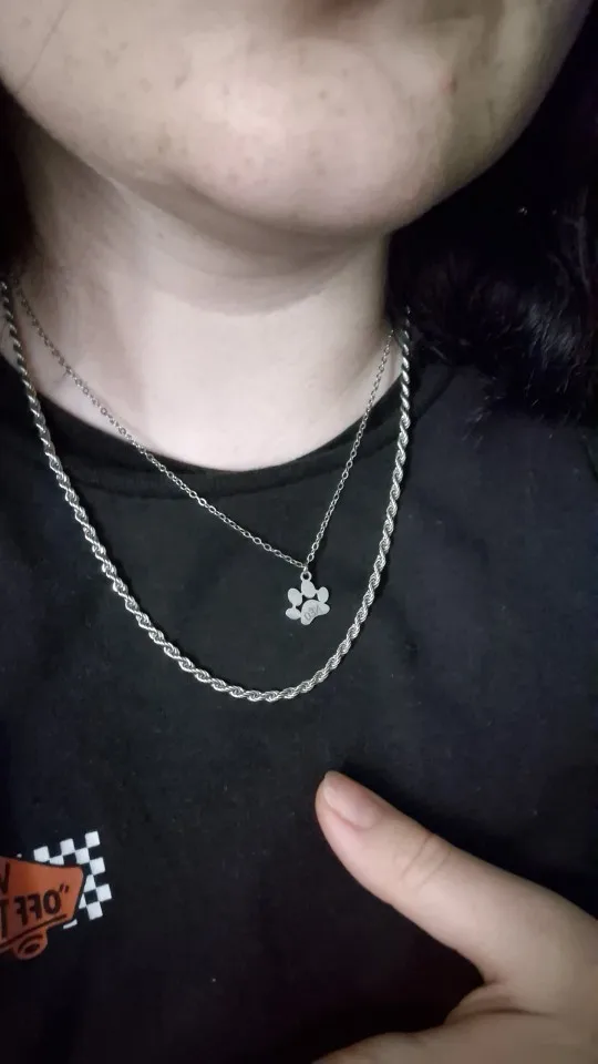 Corrente cubana Vnox unisex, aço inoxidável photo review