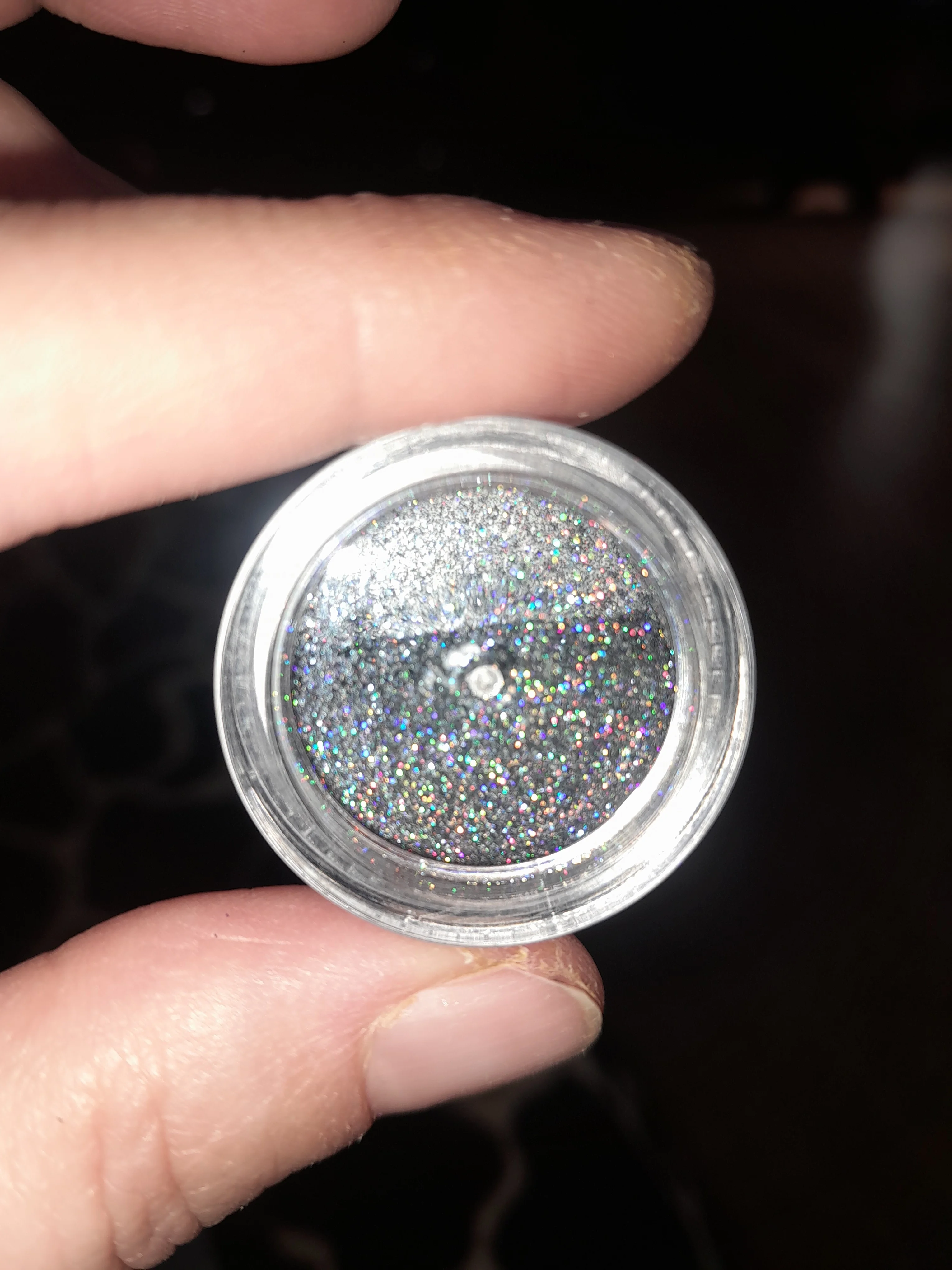 1 Box Nail Glitter Powder Iridescent Silver Pigment Nail Art Dust photo review