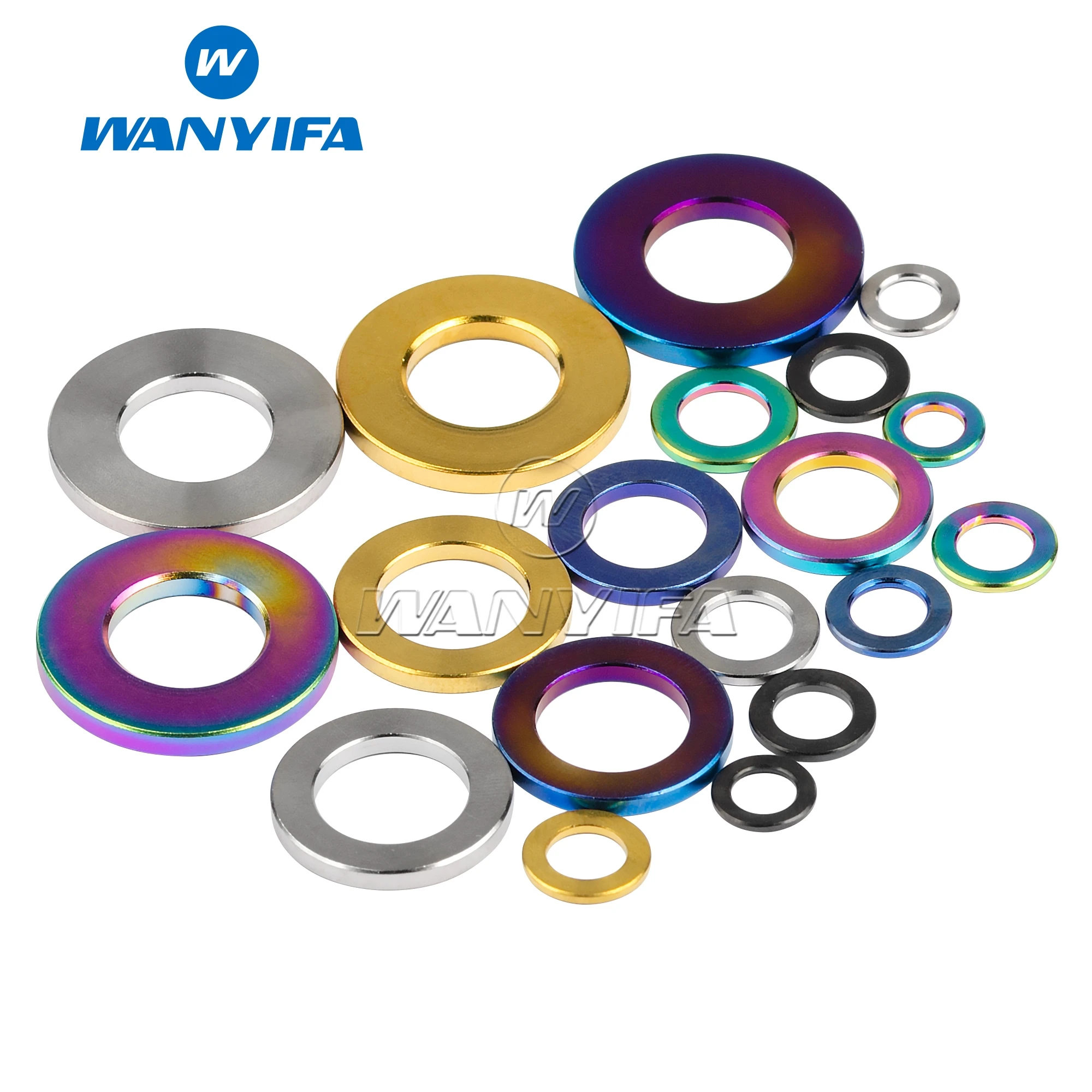 Titanium Washer M3 M4 M5 M6 M7 M8 M10 M12 DIN912 M14 Flat Spacer Gasket for Bicycle Cycling Motorcycle Car titanium washers titanium washer