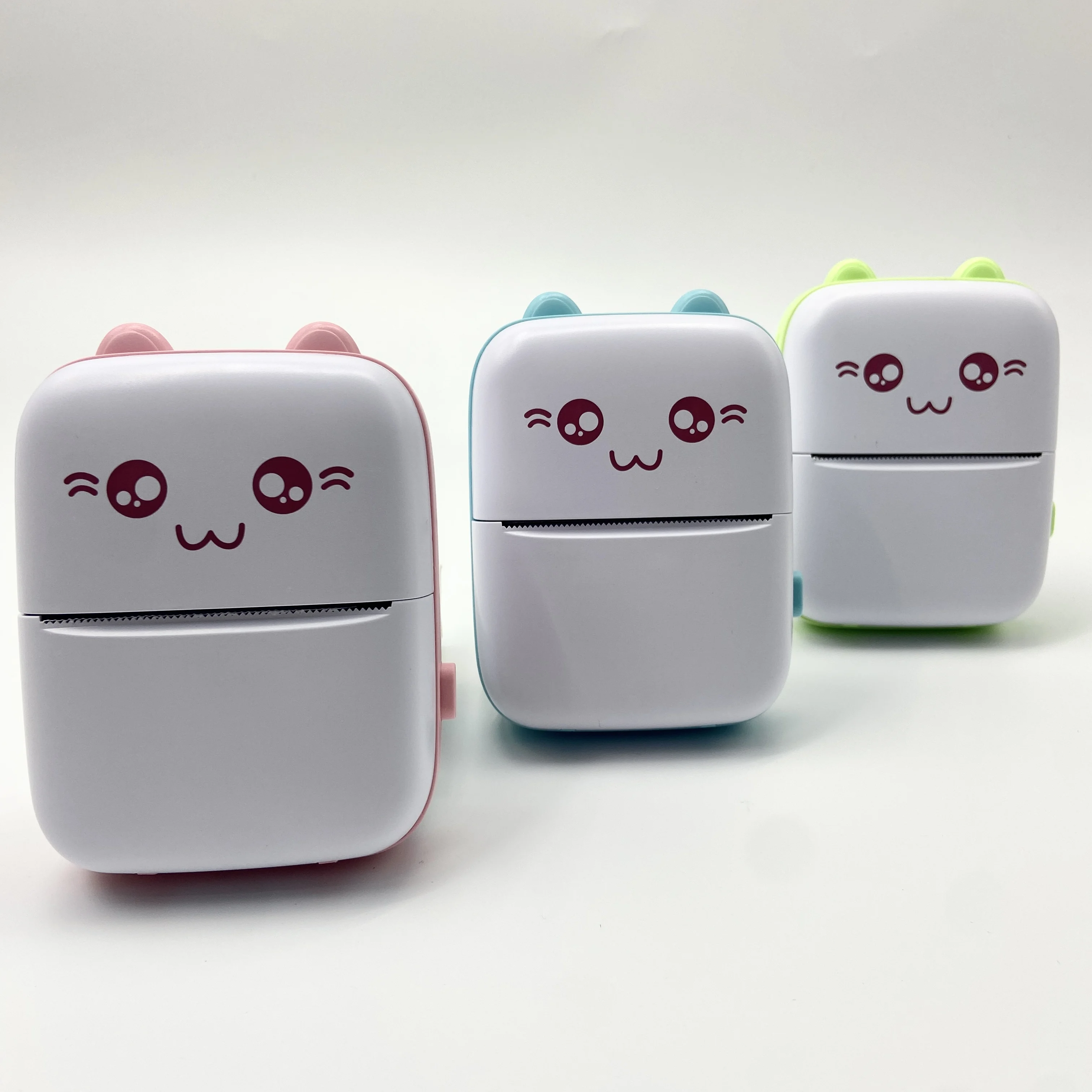 휴대용 스마트 포켓 무선 미니 프린터, 무선 연결 및 USB 충전, 앱 지원 즉시 인쇄, 잉크 없음, 호환 가능
