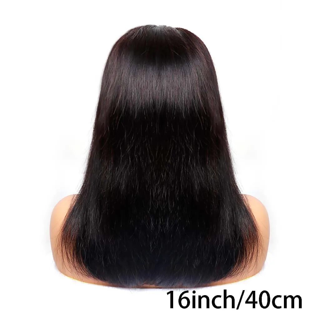 3x1 HD Lace Bob Wig with Bangs Human Hair 200% Density Glueless Short Natural Black Wear and Go Wigs for Women Beginner Friendly 5