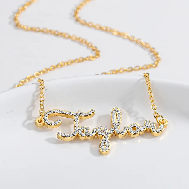 Custom Crystal Name Necklace For Women 