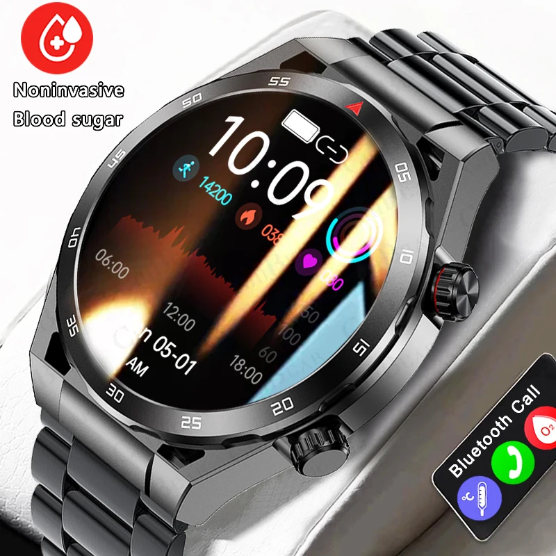 

2023 New Noninvasive Blood Glucose Monitor Health Smart Watch Men Blood Pressure Measurement IP68 Waterproof Sports Smartwatch